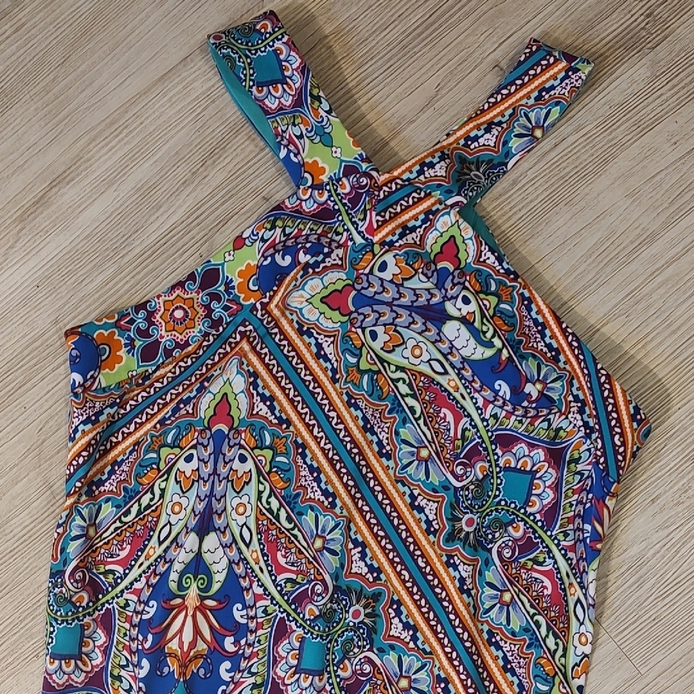 Maxi Boho Halter Sundress by Cupio Size Medium